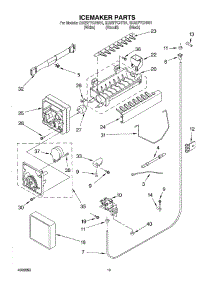 12 - Icemaker parts for Whirlpool Refrigerator GD25FFCHW01 from AppliancePartsPros.com