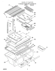05 - Shelf, Optional parts for Whirlpool Refrigerator ET21UKXJW01 from AppliancePartsPros.com
