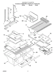 03 - Shelf parts for Whirlpool Refrigerator GT22DKXJT01 from AppliancePartsPros.com