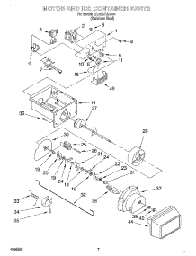 05 - Motor And Ice Container parts for Whirlpool Refrigerator GD25SFXHS04 from AppliancePartsPros.com