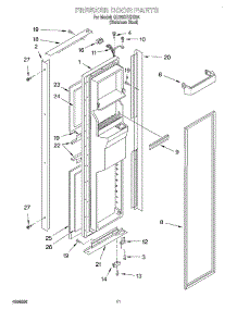 07 - Freezer Door parts for Whirlpool Refrigerator GD25SFXHS04 from AppliancePartsPros.com