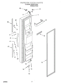 08 - Freezer Door parts for Whirlpool Refrigerator GD25DCXHS00 from AppliancePartsPros.com