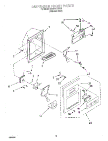 09 - Dispenser Front parts for Whirlpool Refrigerator GD25DCXHS00 from AppliancePartsPros.com