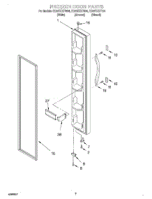 05 - Freezer Door parts for Whirlpool Refrigerator ED20TKXFN04 from AppliancePartsPros.com