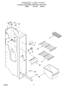 03 - Freezer Liner parts for Whirlpool Refrigerator ED20TKXFT04 from AppliancePartsPros.com