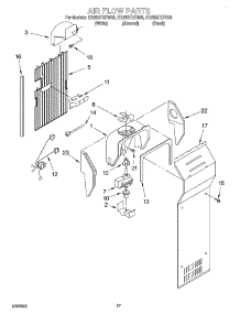 10 - Air Flow parts for Whirlpool Refrigerator ED25RFXFB03 from AppliancePartsPros.com