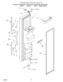 07 - Freezer Door parts for Whirlpool Refrigerator GD27DIXHS01 from AppliancePartsPros.com