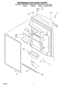 04 - Refrigerator Door parts for Whirlpool Refrigerator GT22DCXJW00 from AppliancePartsPros.com