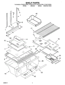 03 - Shelf parts for Whirlpool Refrigerator GT22DCXJB00 from AppliancePartsPros.com