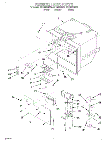 02 - Freezer Liner parts for Whirlpool Refrigerator GB18DKXJB00 from AppliancePartsPros.com