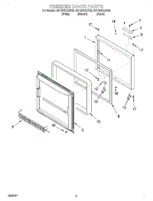 03 - Freezer Door parts for Whirlpool Refrigerator GB18DKXJB00 from AppliancePartsPros.com