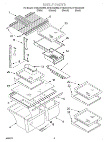 05 - Shelf, Optional parts for Whirlpool Refrigerator ET18LKXHB00 from AppliancePartsPros.com