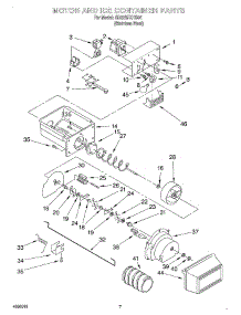 06 - Motor And Ice Container parts for Whirlpool Refrigerator GD22SFXHS04 from AppliancePartsPros.com