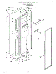 08 - Freezer Door parts for Whirlpool Refrigerator GD22SFXHS04 from AppliancePartsPros.com