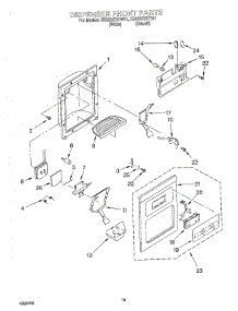 08 - Dispenser Front parts for Whirlpool Refrigerator ED22UEXHW01 from AppliancePartsPros.com