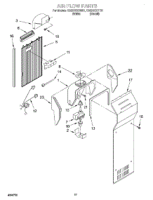 10 - Air Flow parts for Whirlpool Refrigerator ED22UEXHW01 from AppliancePartsPros.com