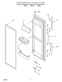 06 - Refrigerator Door parts for Whirlpool Refrigerator ED22PEXHT02 from AppliancePartsPros.com