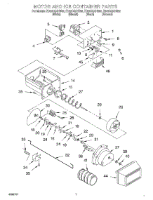 06 - Motor And Ice Container parts for Whirlpool Refrigerator ED22CQXHB02 from AppliancePartsPros.com