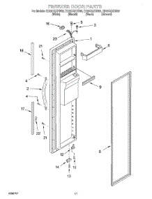 08 - Freezer Door parts for Whirlpool Refrigerator ED22CQXHB02 from AppliancePartsPros.com