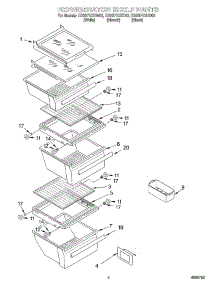 03 - Refrigerator Shelf parts for Whirlpool Refrigerator ED22PEXHB02 from AppliancePartsPros.com