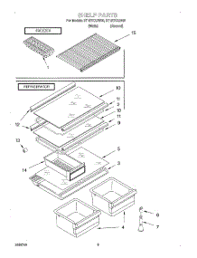 05 - Shelf, Optional parts for Whirlpool Refrigerator ET18TKXJW00 from AppliancePartsPros.com