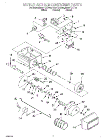 05 - Motor And Ice Container parts for Whirlpool Refrigerator ED20TQXFW03 from AppliancePartsPros.com