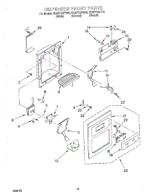08 - Dispenser Front parts for Whirlpool Refrigerator ED20TQXFW03 from AppliancePartsPros.com