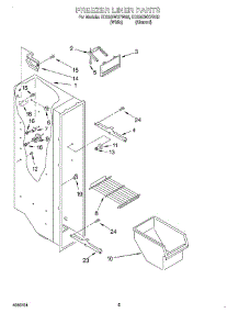 04 - Freezer Liner parts for Whirlpool Refrigerator ED22GWXFN03 from AppliancePartsPros.com