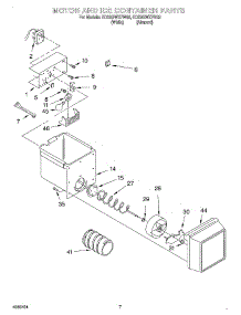 06 - Motor And Ice Container parts for Whirlpool Refrigerator ED22GWXFN03 from AppliancePartsPros.com