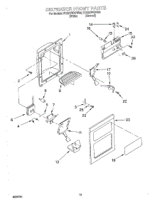 09 - Dispenser Front parts for Whirlpool Refrigerator ED22GWXFN03 from AppliancePartsPros.com