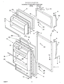 02 - Door parts for Whirlpool Refrigerator ET18BKXJN00 from AppliancePartsPros.com