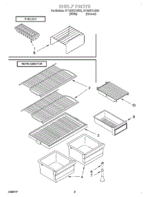 05 - Shelf, Optional parts for Whirlpool Refrigerator ET18BKXJN00 from AppliancePartsPros.com