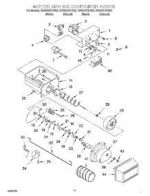 06 - Motor And Ice Container parts for Whirlpool Refrigerator ED22QFXHW02 from AppliancePartsPros.com