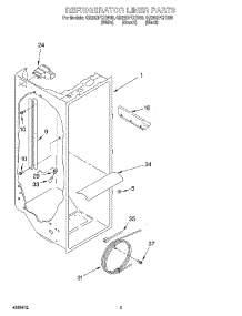 02 - Refrigerator Liner parts for Whirlpool Refrigerator GD25BFCHW00 from AppliancePartsPros.com
