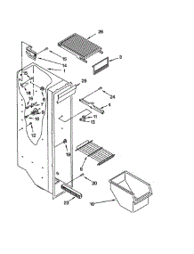 Freezer Liner parts for Whirlpool Refrigerator ED25GWXFW00 from AppliancePartsPros.com