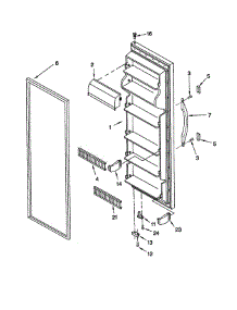 Refrigerator Door parts for Whirlpool Refrigerator ED25GWXFW00 from AppliancePartsPros.com