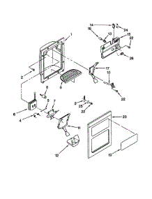Dispenser Front parts for Whirlpool Refrigerator ED25GWXFW00 from AppliancePartsPros.com