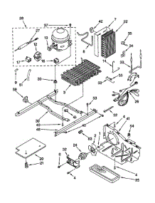 Unit parts for Whirlpool Refrigerator ED25GWXFW00 from AppliancePartsPros.com