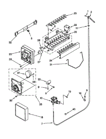 Icemaker parts for Whirlpool Refrigerator ED25GWXFW00 from AppliancePartsPros.com