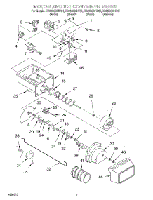05 - Motor And Ice Container parts for Whirlpool Refrigerator ED25CQXHW01 from AppliancePartsPros.com