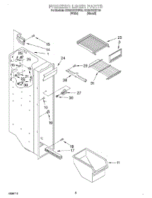 04 - Freezer Liner parts for Whirlpool Refrigerator ED25UEXHW00 from AppliancePartsPros.com