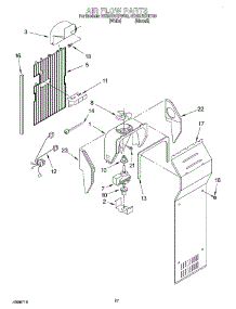 10 - Air Flow parts for Whirlpool Refrigerator ED25UEXHW00 from AppliancePartsPros.com