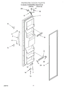 07 - Freezer Door parts for Whirlpool Refrigerator ED22UEXHT00 from AppliancePartsPros.com