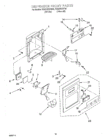 08 - Dispenser Front parts for Whirlpool Refrigerator ED22UEXHT00 from AppliancePartsPros.com
