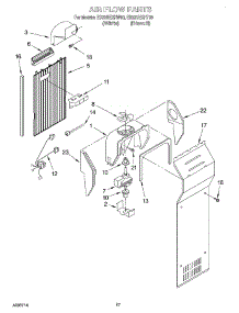 10 - Air Flow parts for Whirlpool Refrigerator ED22UEXHT00 from AppliancePartsPros.com