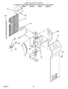 10 - Air Flow parts for Whirlpool Refrigerator ED25CQXHT01 from AppliancePartsPros.com