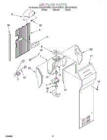 10 - Air Flow parts for Whirlpool Refrigerator ED27QFXHB01 from AppliancePartsPros.com