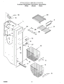 04 - Freezer Liner parts for Whirlpool Refrigerator ED27QFXHW01 from AppliancePartsPros.com