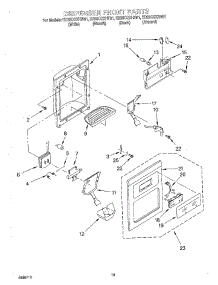 08 - Dispenser Front parts for Whirlpool Refrigerator ED25CQXHN01 from AppliancePartsPros.com