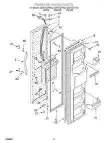 07 - Freezer Door parts for Whirlpool Refrigerator ED20TQXFN02 from AppliancePartsPros.com